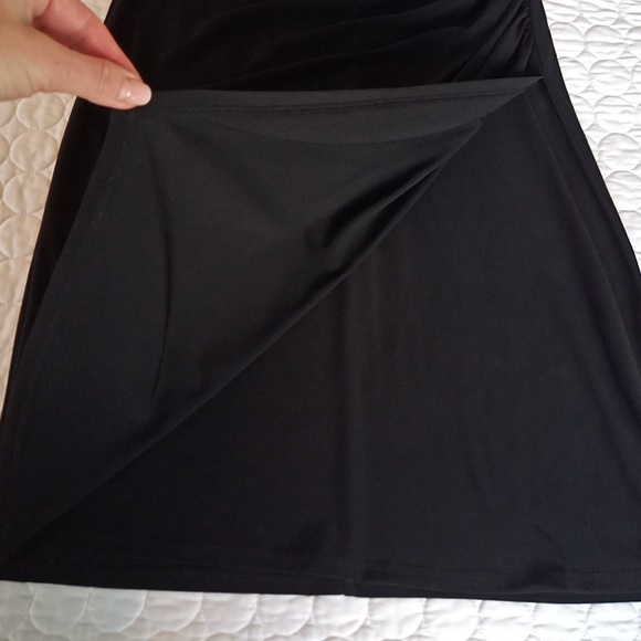 BLACK Lauren Ralph Lauren 3/4 Sleeve WASHABLE office/date stretch dress sz 4 - Picture 4 of 5